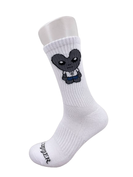 White Alien Socks