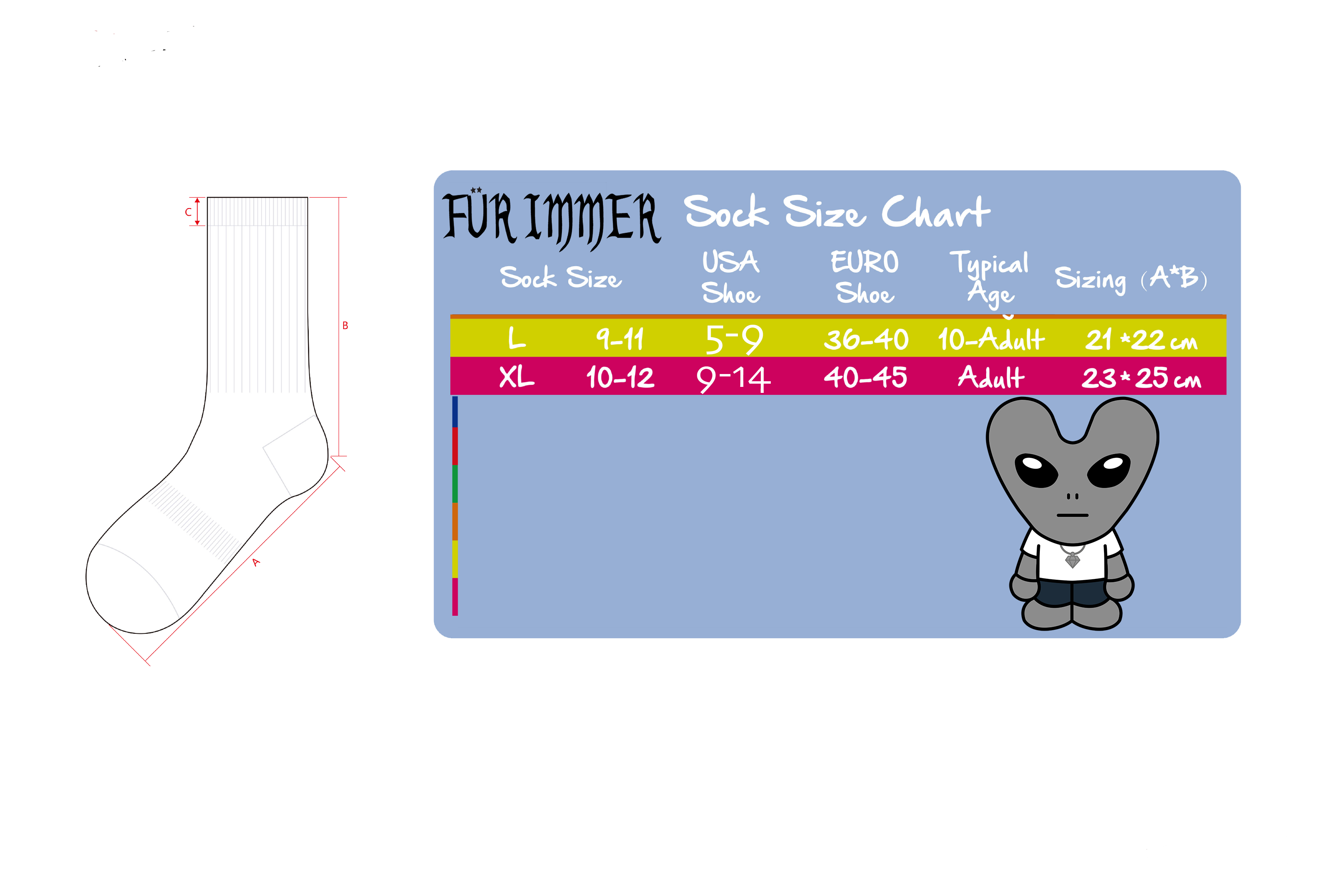 White Alien Socks