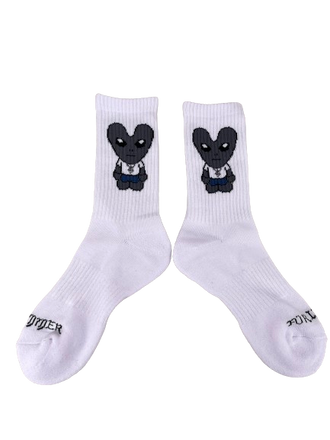 White Alien Socks